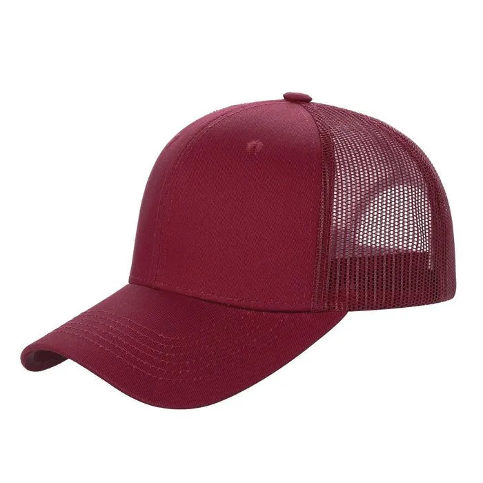 12 Pack Trucker Mesh Hat Cap - Curved Bill, 6-Panel