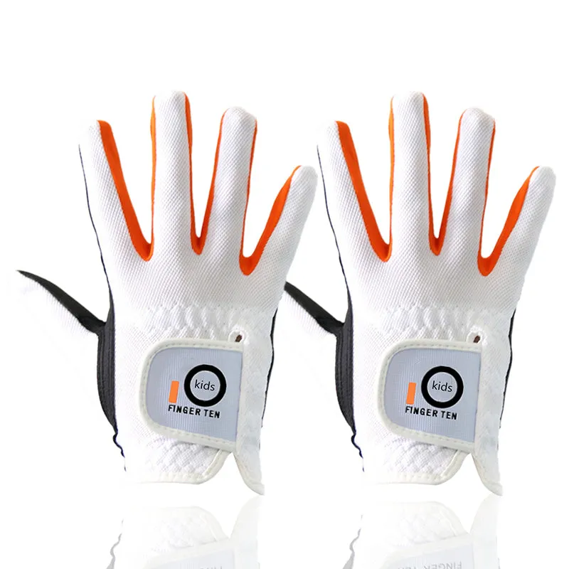 2 Pack Golf Gloves Youth Colourful All Weather Grip