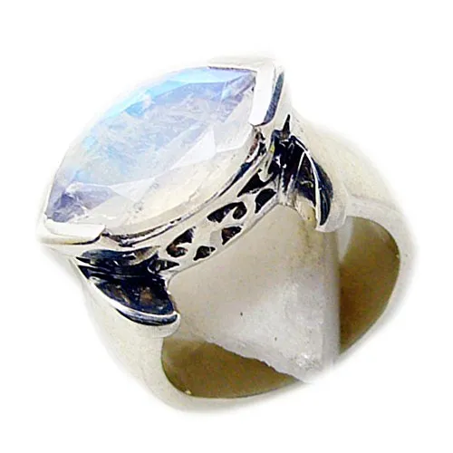 55Carat Natural Rainbow Moonstone Ring for Men 925 Silver Birthstone Handmade US 4,5,6,7,8,9,10,11,12