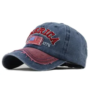 America 1776 Embroidered Snapback Baseball Cap