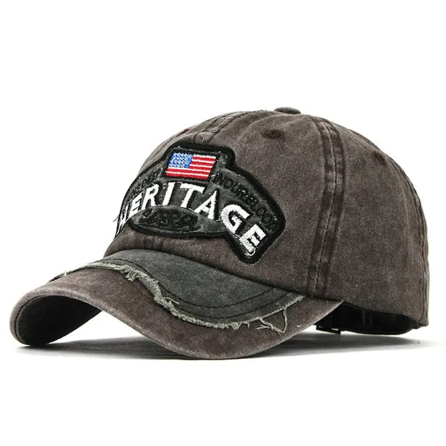 America Heritage In Our Blood Embroidered Baseball Cap