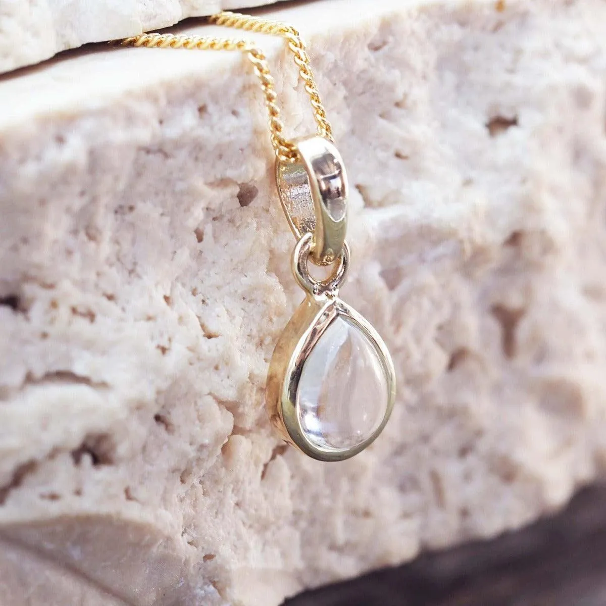 April Birthstone Necklace - Herkimer