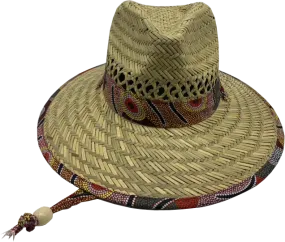 Art Down Under Aboriginal Wide Brim Straw Hats