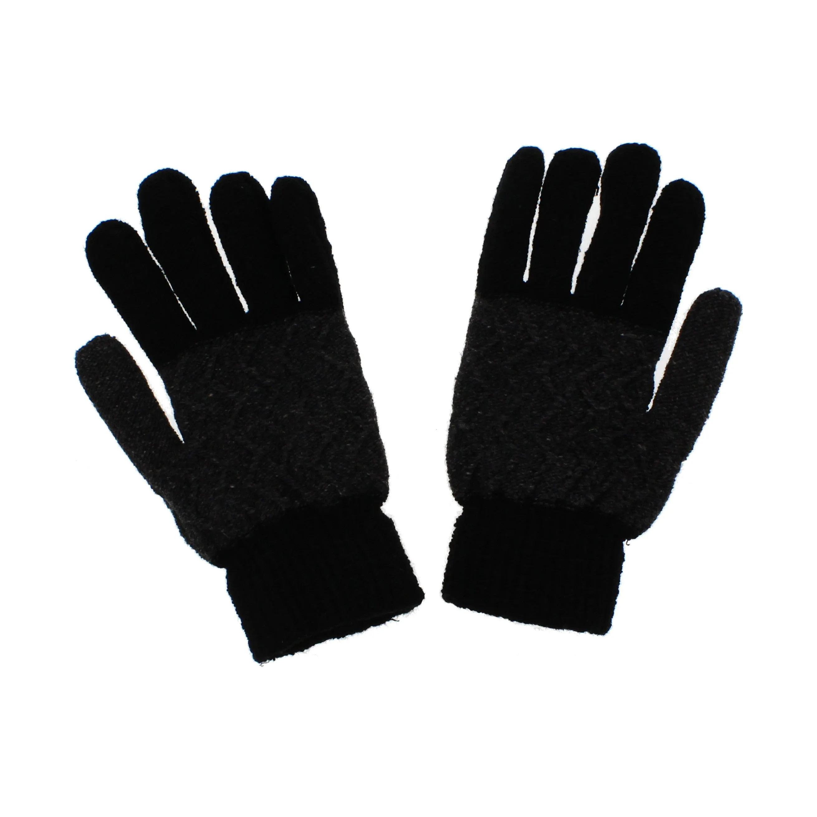 Assorted Colour Patterned Thick Winter Gloves with Fleece Lining