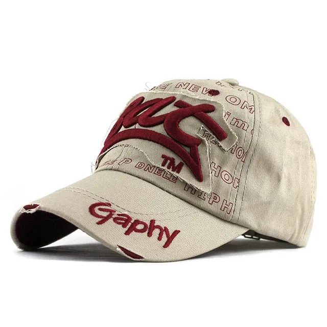 Bat Gaphy Embroidered Snapback Baseball Cap