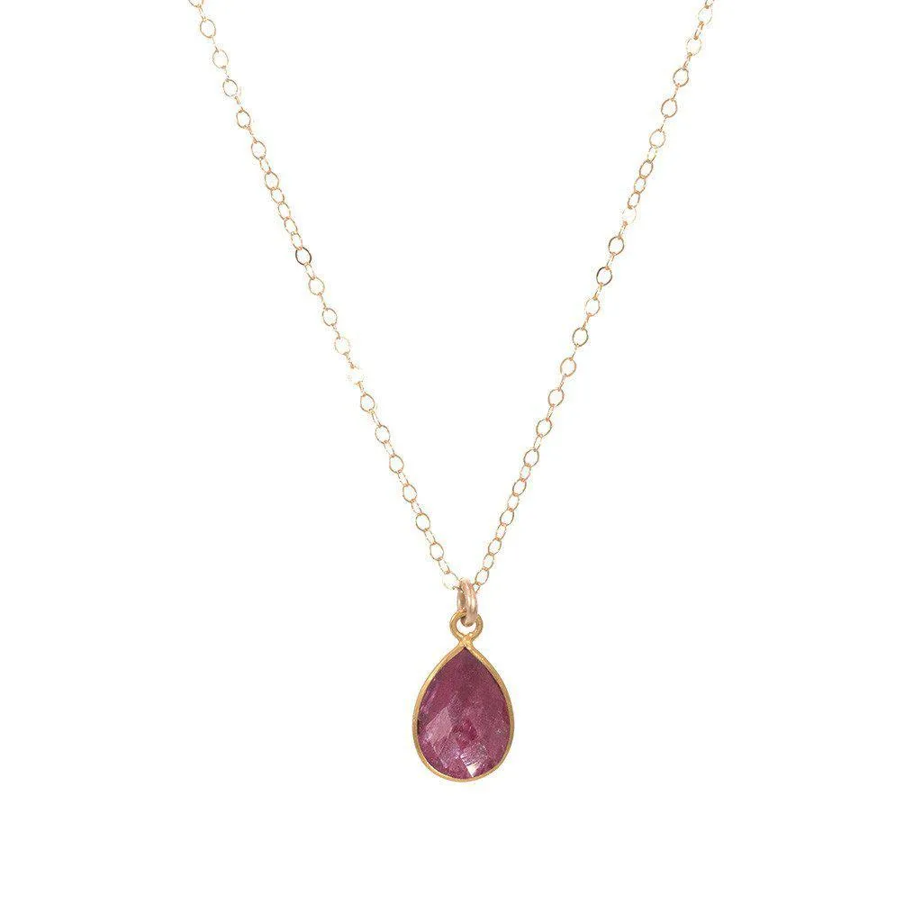 Birthstone Necklaces in Gold