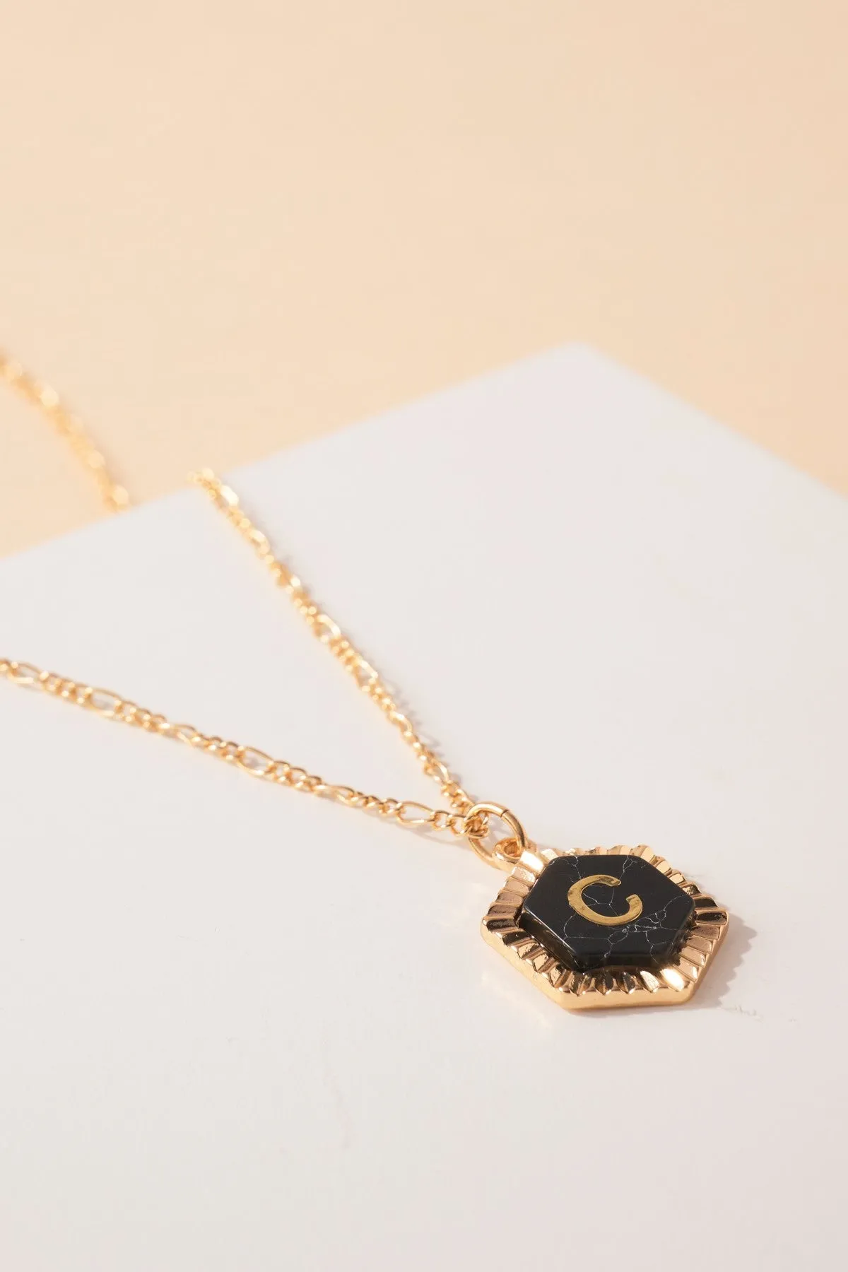 Black Monogram Necklaces