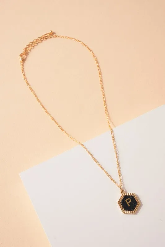 Black Monogram Necklaces