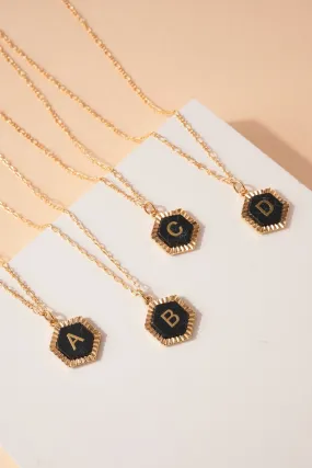 Black Monogram Necklaces