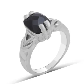 Black Onxy Silver Rings