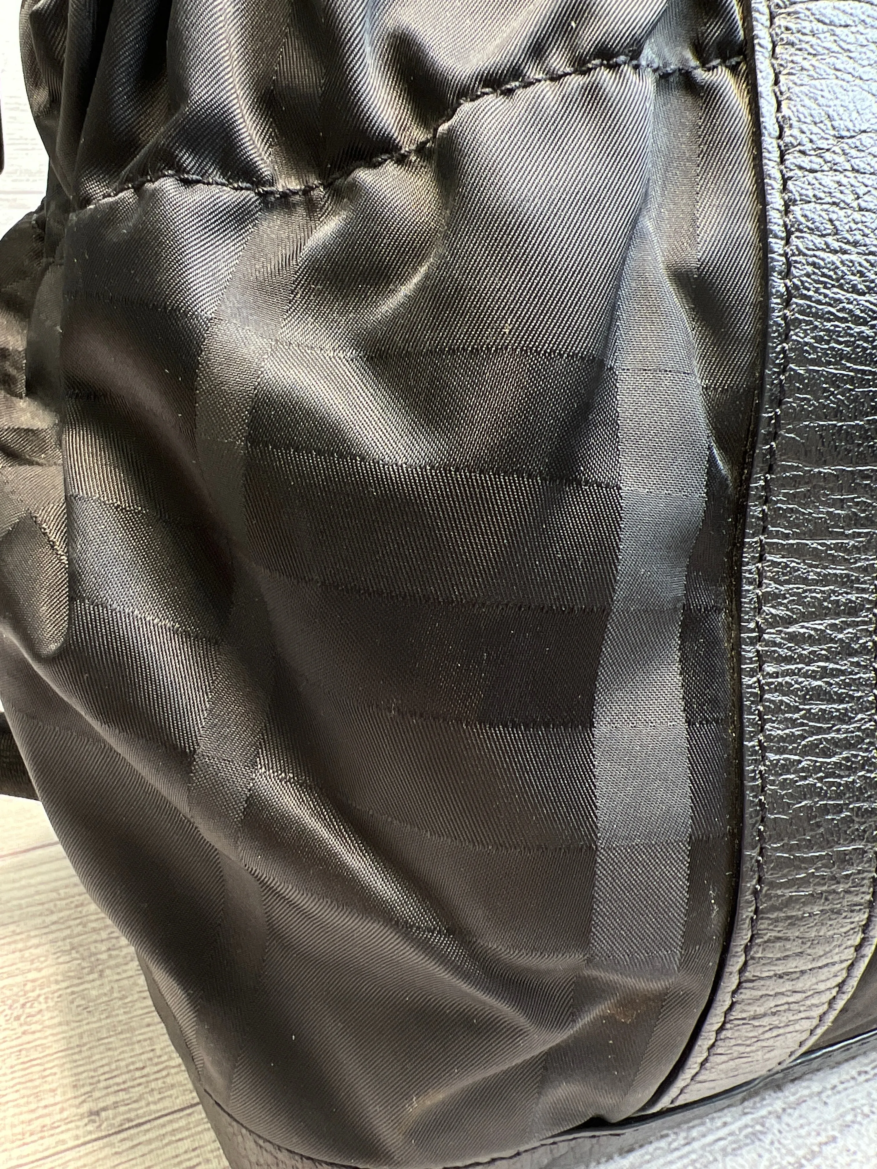 Burberry XL Nylon Check Tote / Diaper Bag