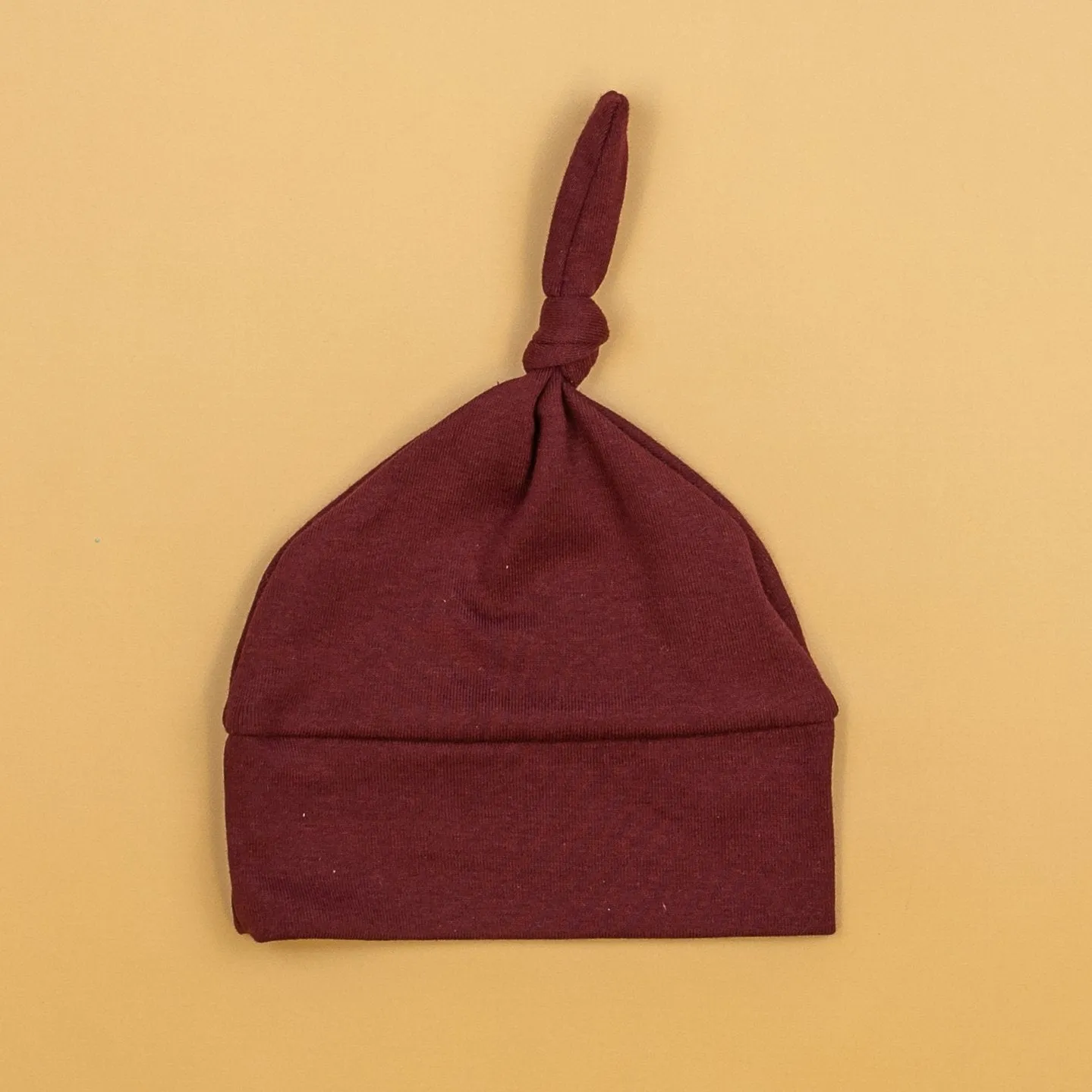 Burgundy Knot Hat