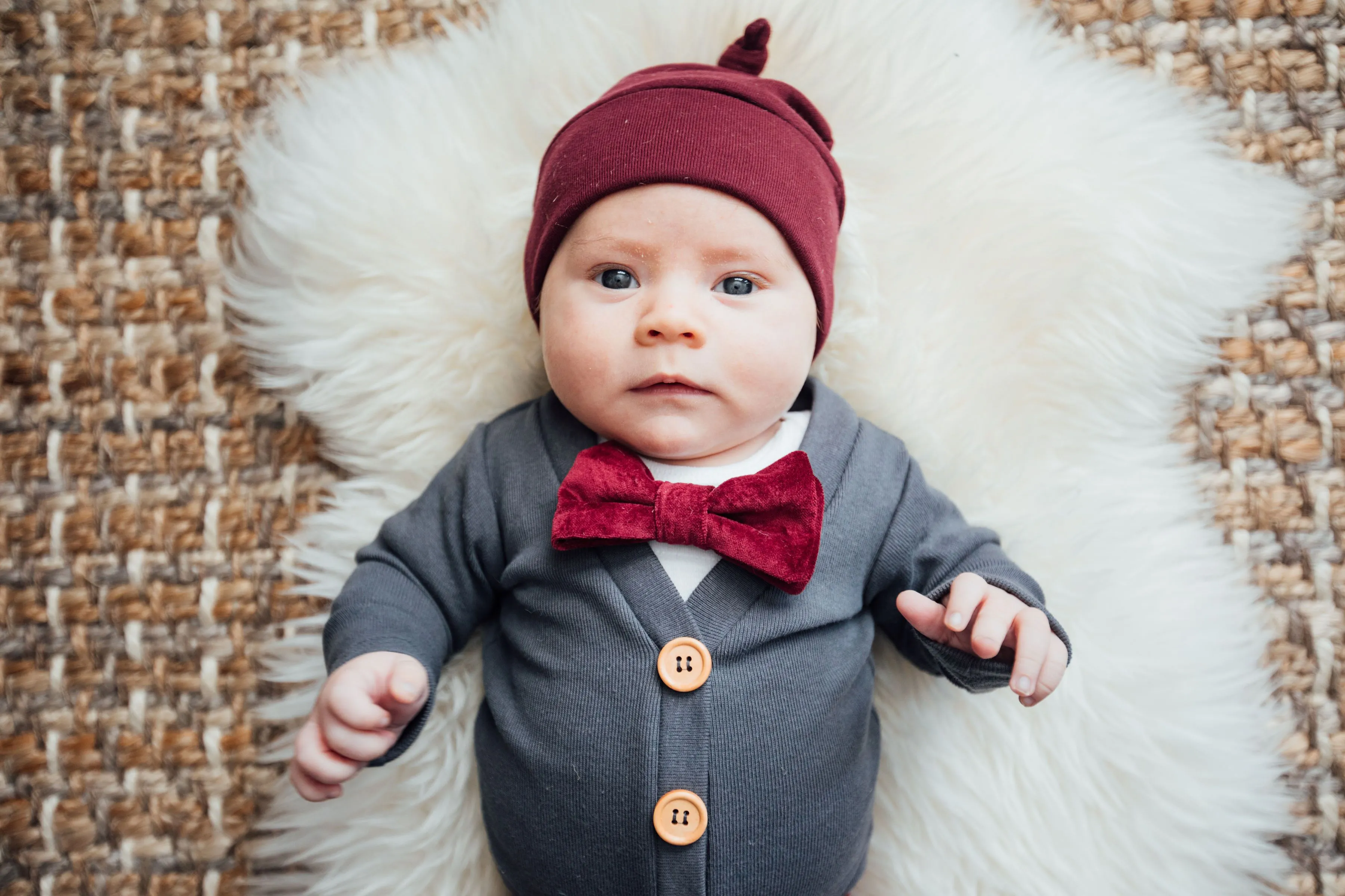 Burgundy Knot Hat