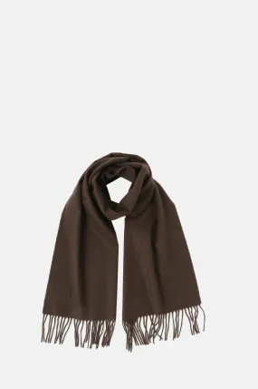 Cashmere Scarf Solid D.Brown