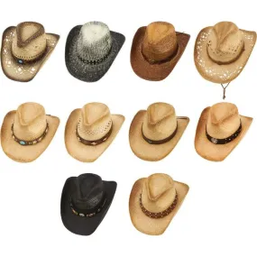 Casual Outfitters 10pc Cowboy Hat Set