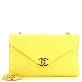 CHANEL Envelope Flap Bag Chevron Calfskin Medium