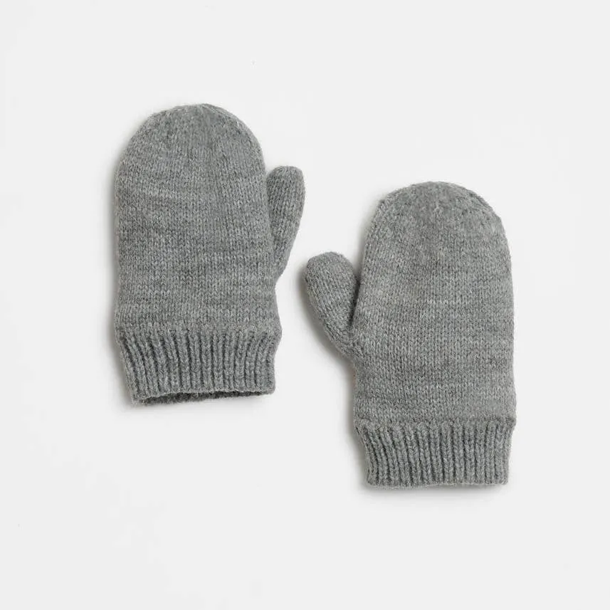 Chi Love Grey Toddler Knit Mittens