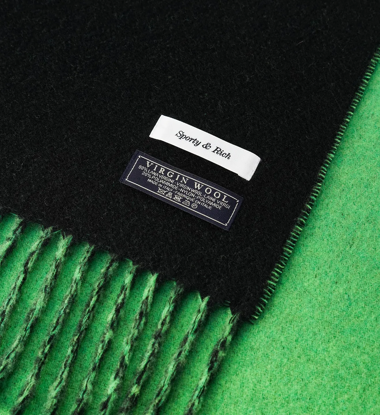 Classic Logo Scarf - Black/Kelly Green