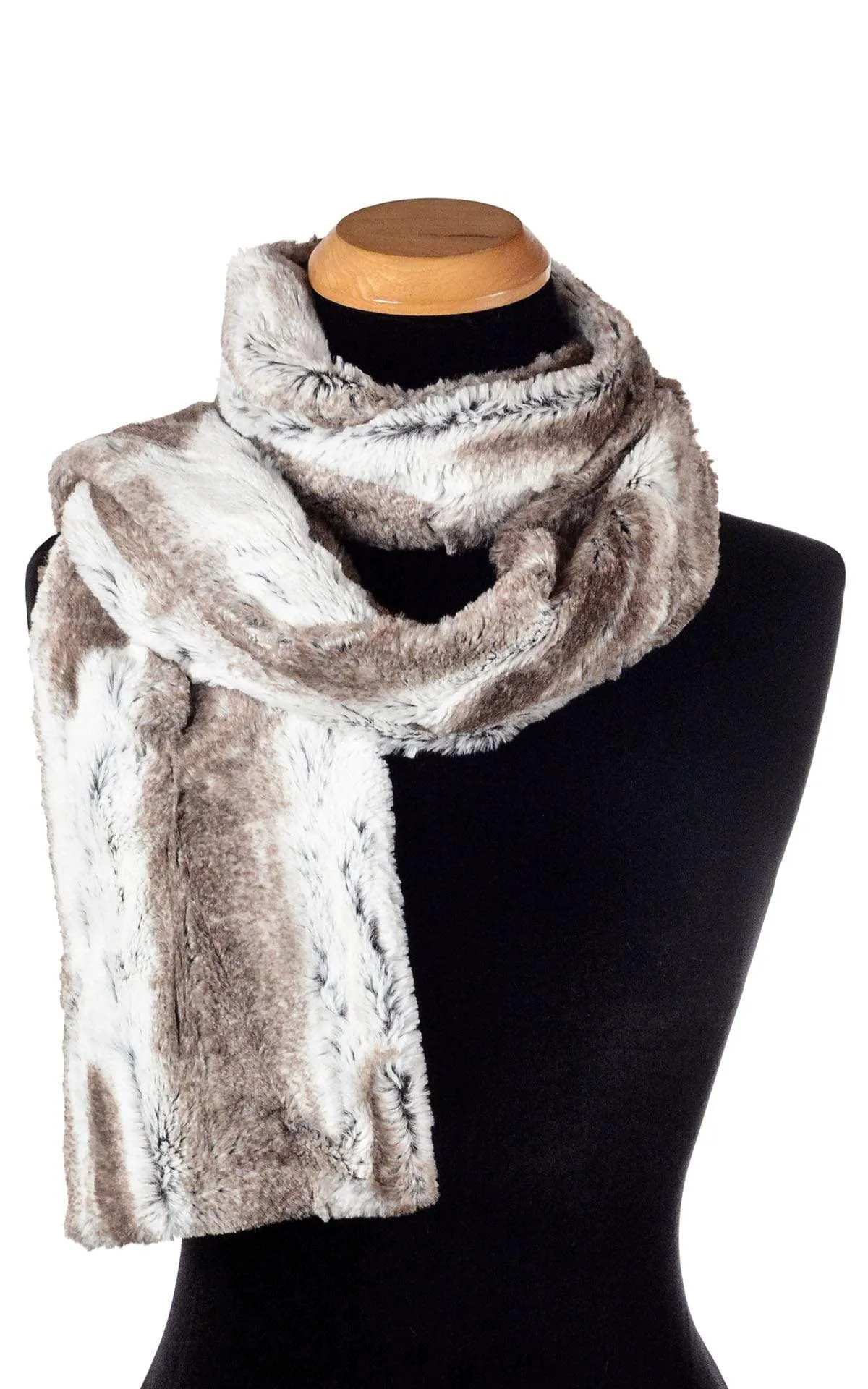 Classic Scarf - Luxury Faux Fur in Birch