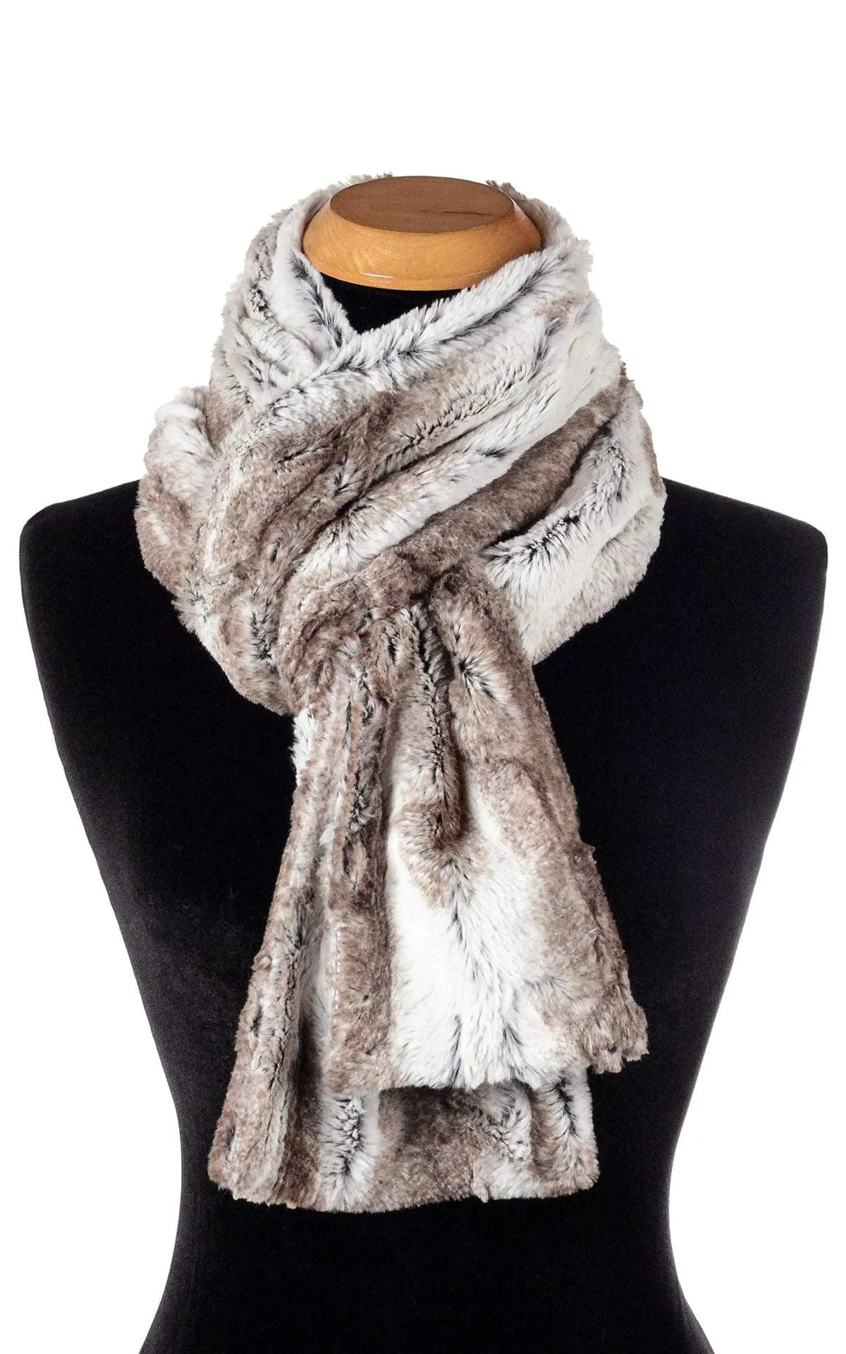 Classic Scarf - Luxury Faux Fur in Birch