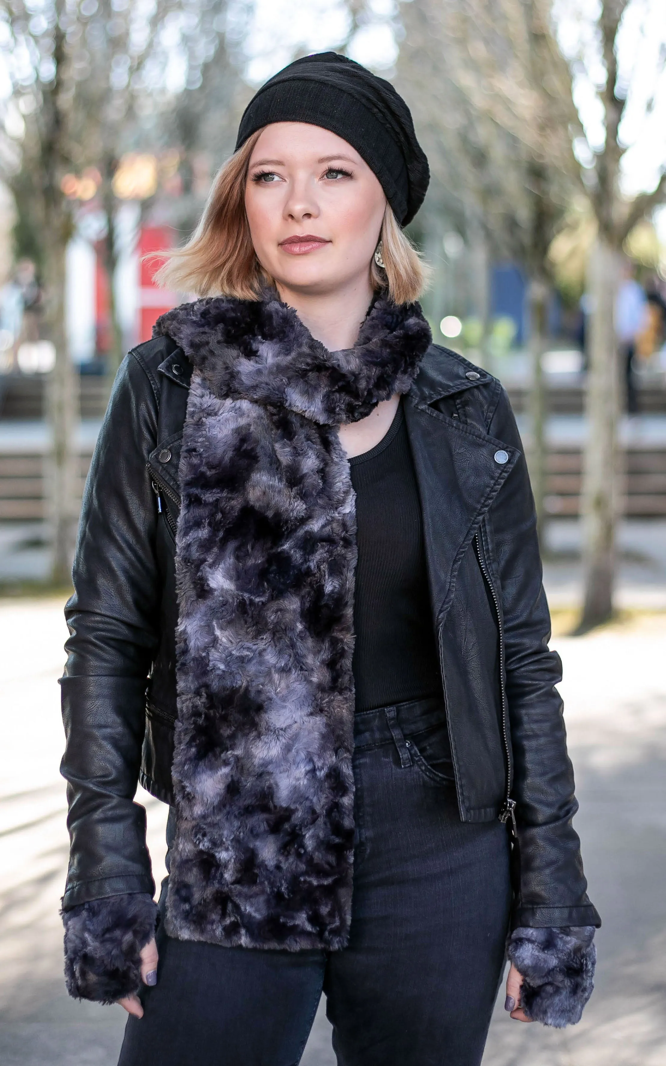 Classic Scarf - Luxury Faux Fur in Highland Skye