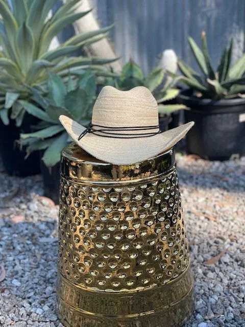 Cow Girl Hat with Leather Ties