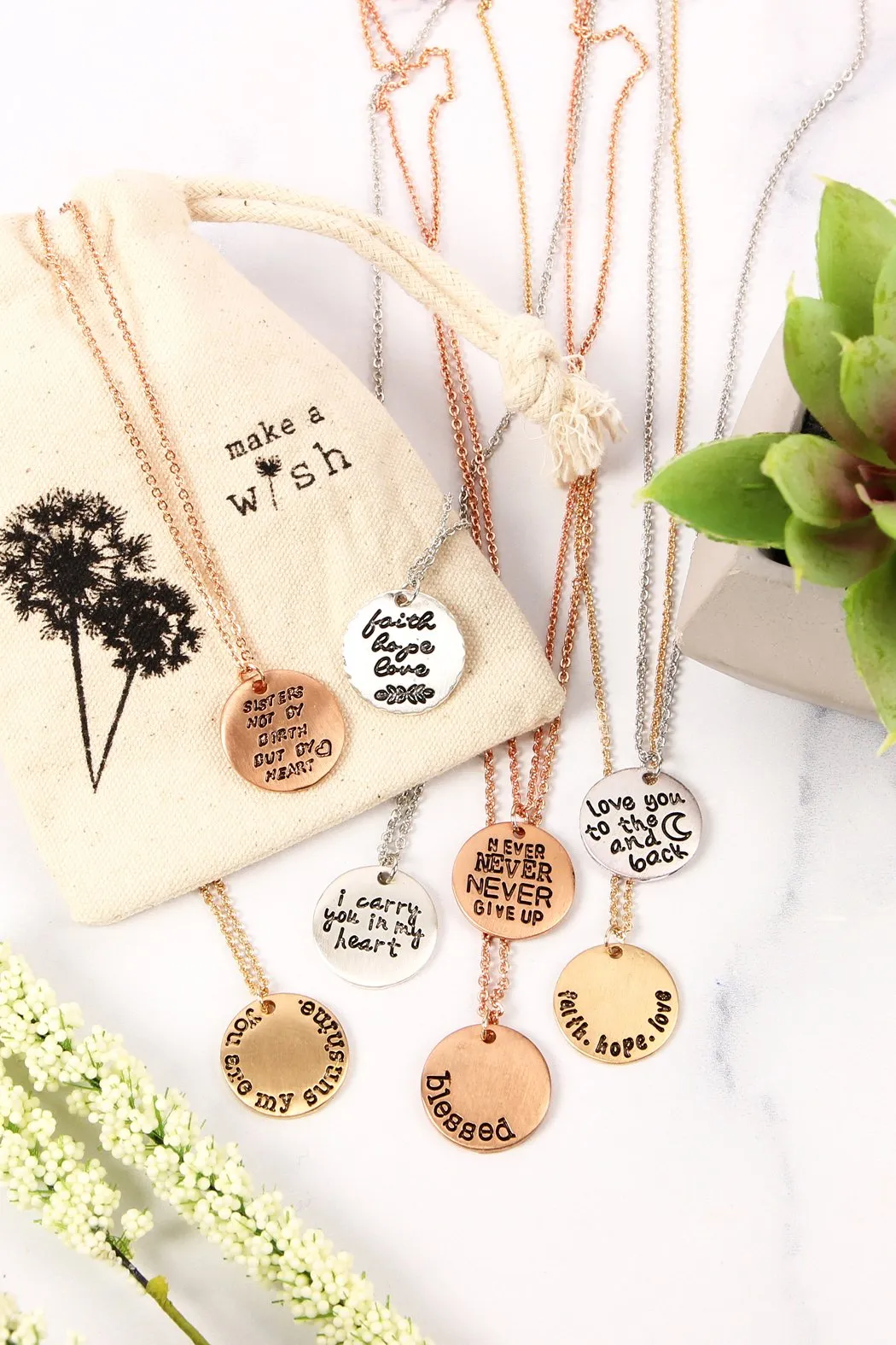 Dainty Message Necklaces