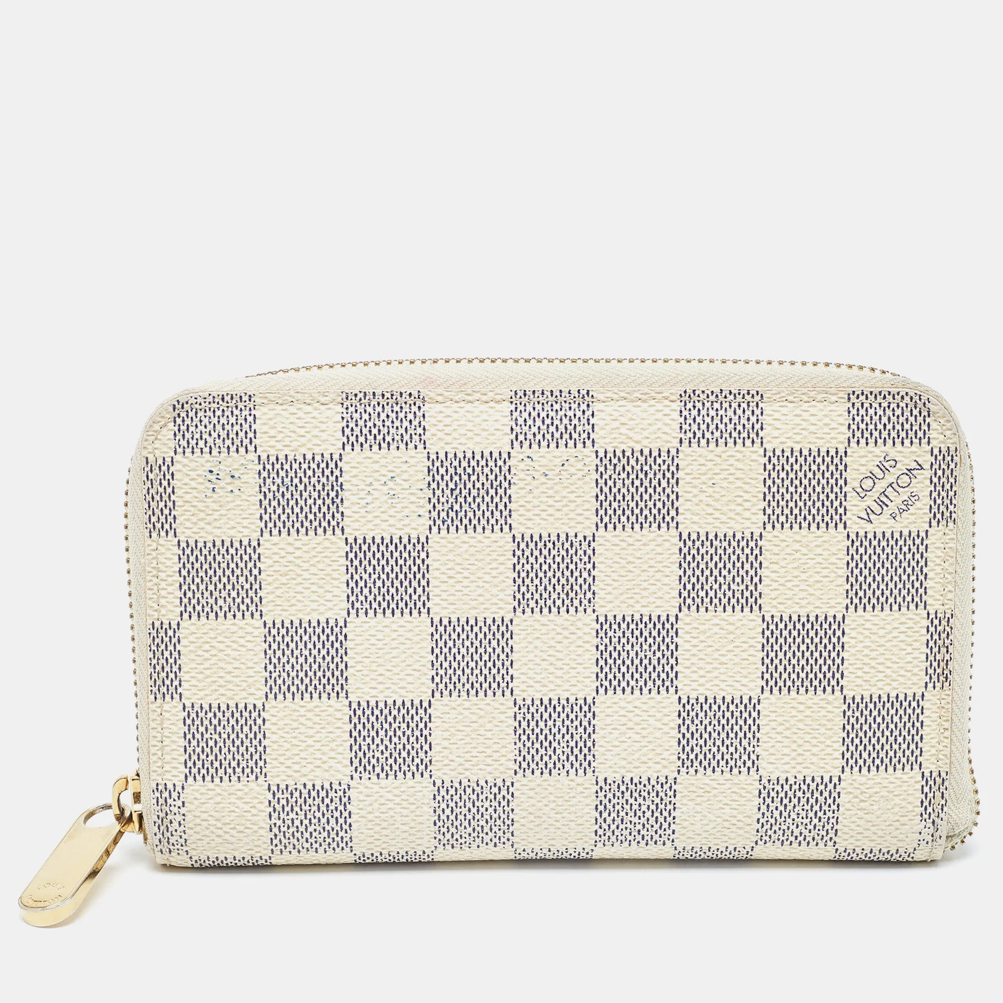 Damier Azur Canvas Compact Zippy Wallet