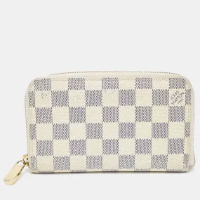 Damier Azur Canvas Compact Zippy Wallet