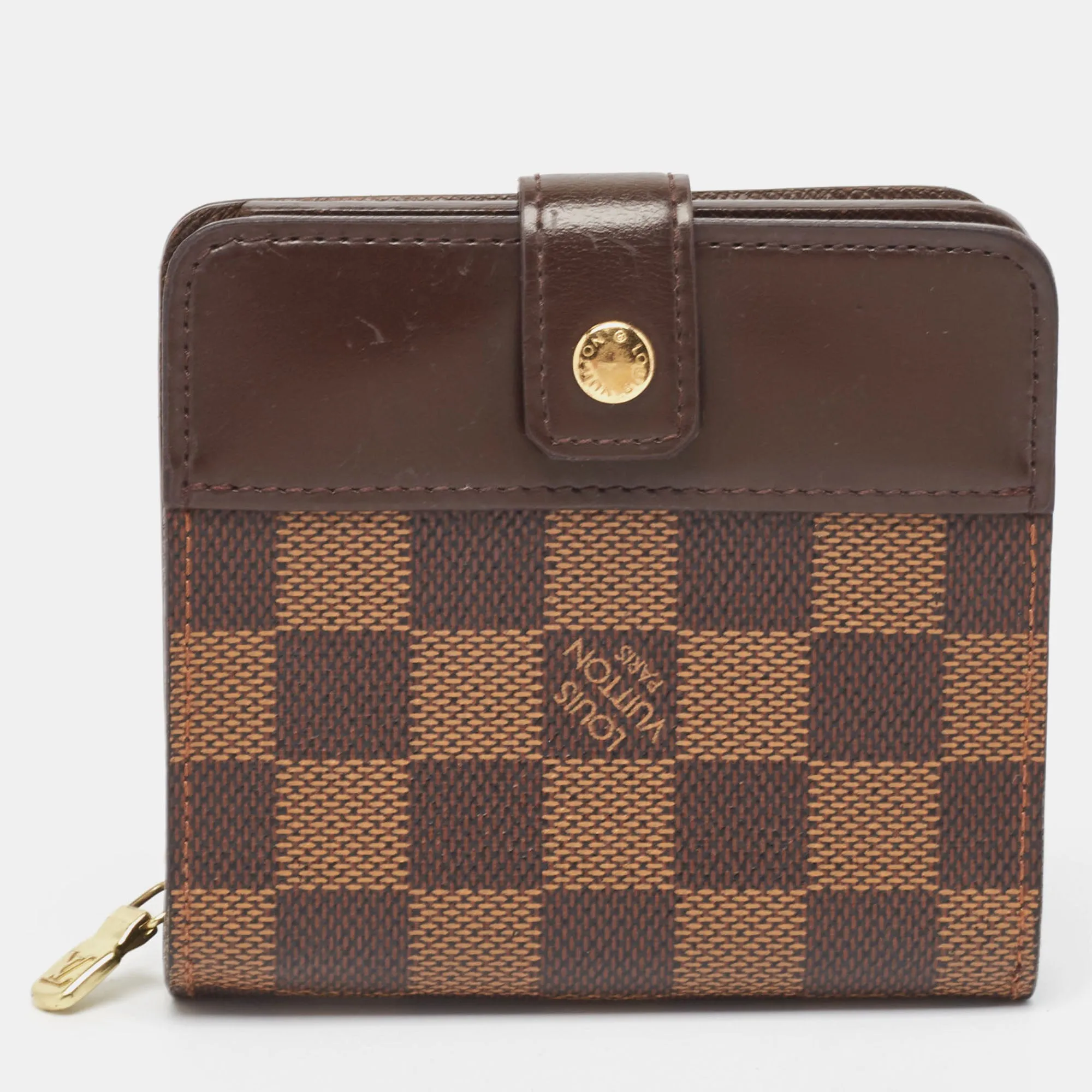 Damier Ebene Canvas Compact Zippy Wallet