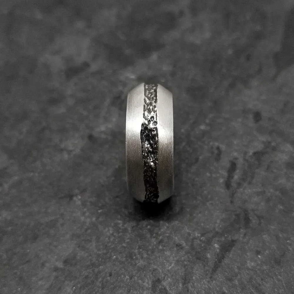 Division Ring in Oxidized Silver