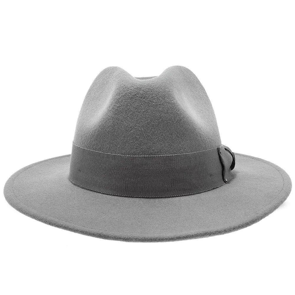 Empire - Walrus Hats Grey Wool Felt Fedora Hat - H7001