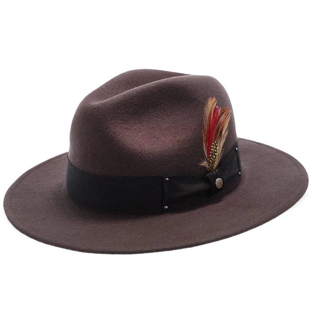 Empire - Walrus Hats Grey Wool Felt Fedora Hat - H7001