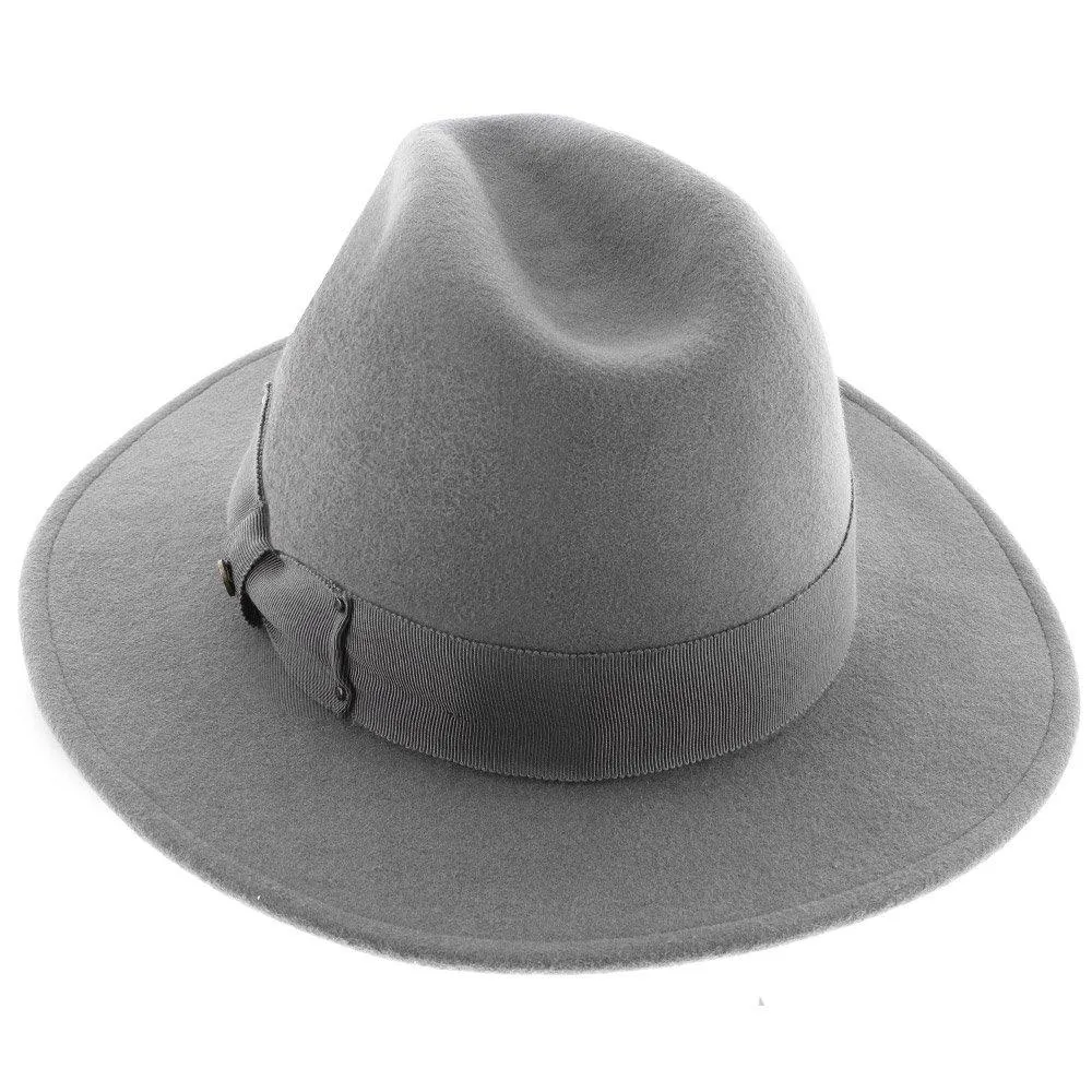 Empire - Walrus Hats Grey Wool Felt Fedora Hat - H7001