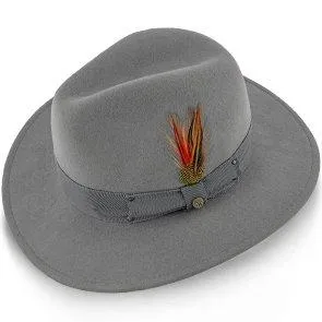 Empire - Walrus Hats Grey Wool Felt Fedora Hat - H7001