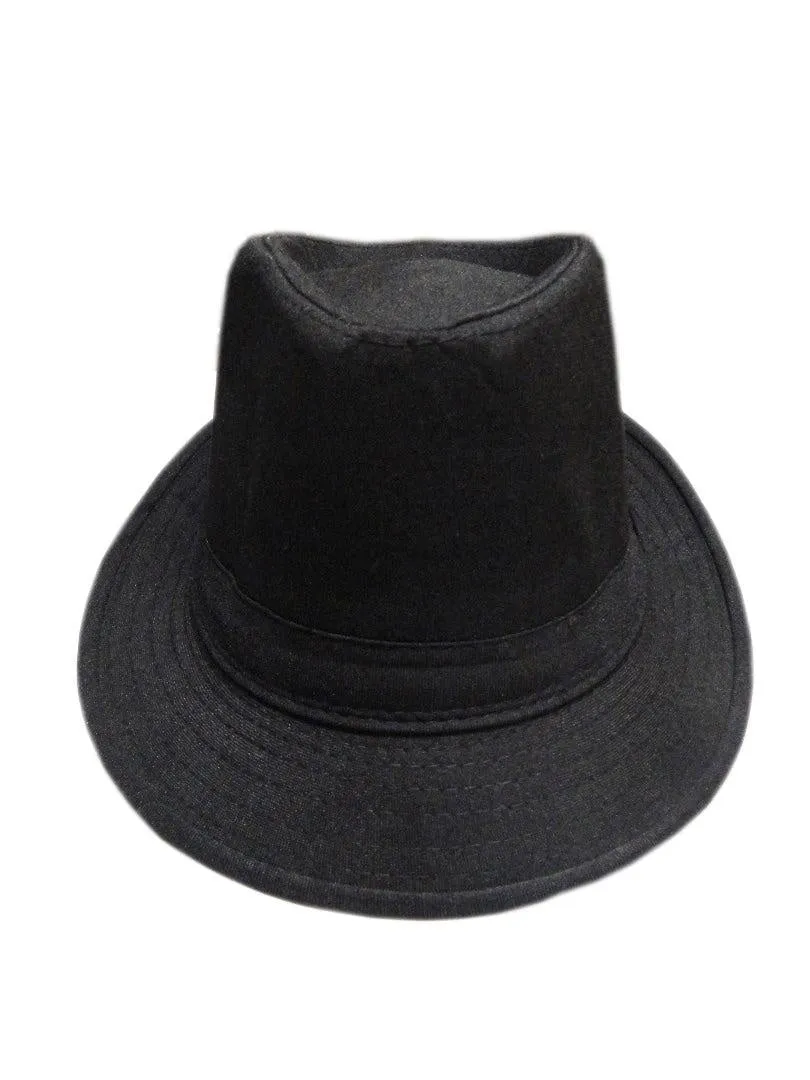 FabSeasons Black Casual Fedora Hats