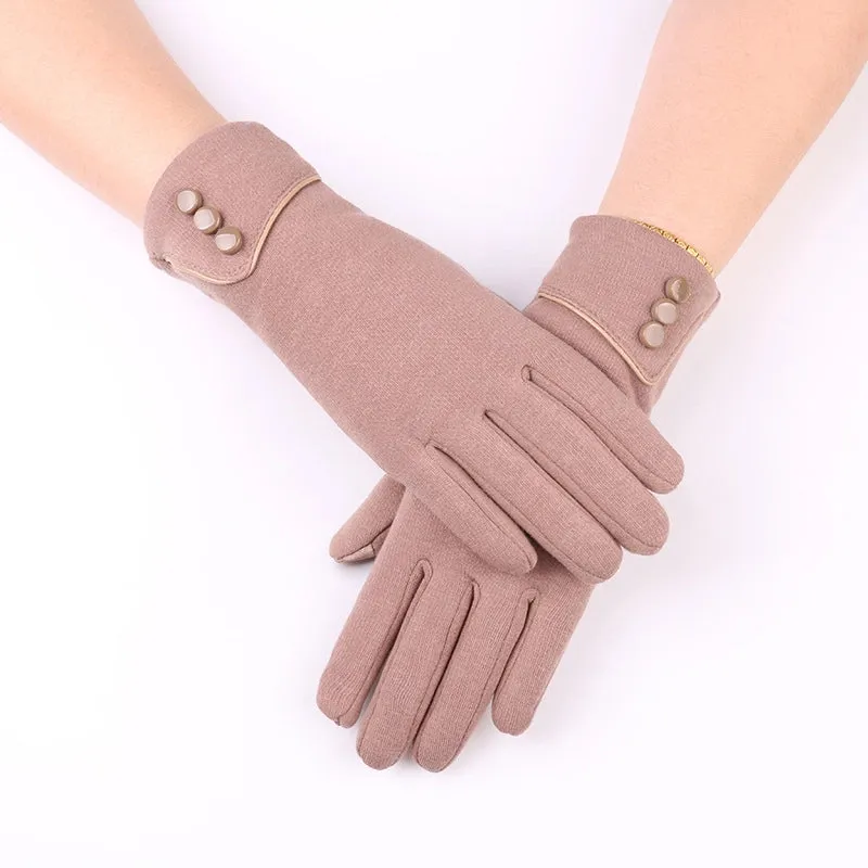 Fleece-lined Gloves Autumn And Winter Warm Gloves Women's Non-inverted Velvet Fleece-lined Riding Gloves Winter Snow Gloves Winter