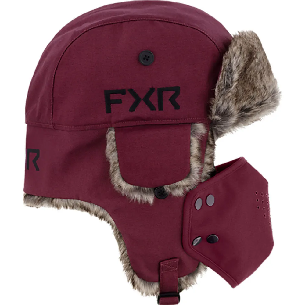 FXR Trapper Hat Merlot/Black Red