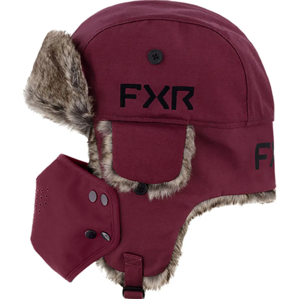 FXR Trapper Hat Merlot/Black Red