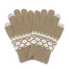 Geometric Patterned Touch Gloves