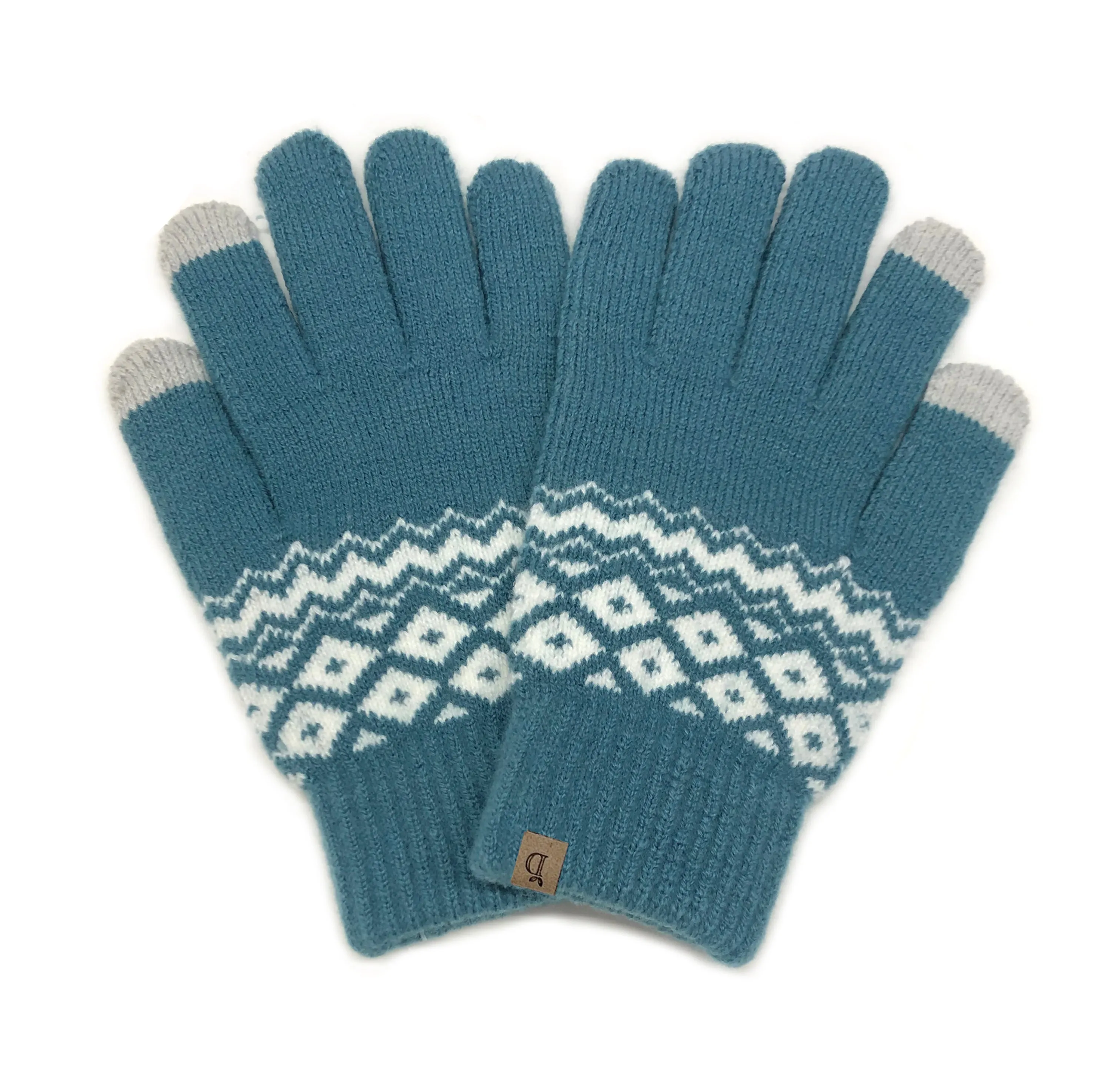 Geometric Patterned Touch Gloves