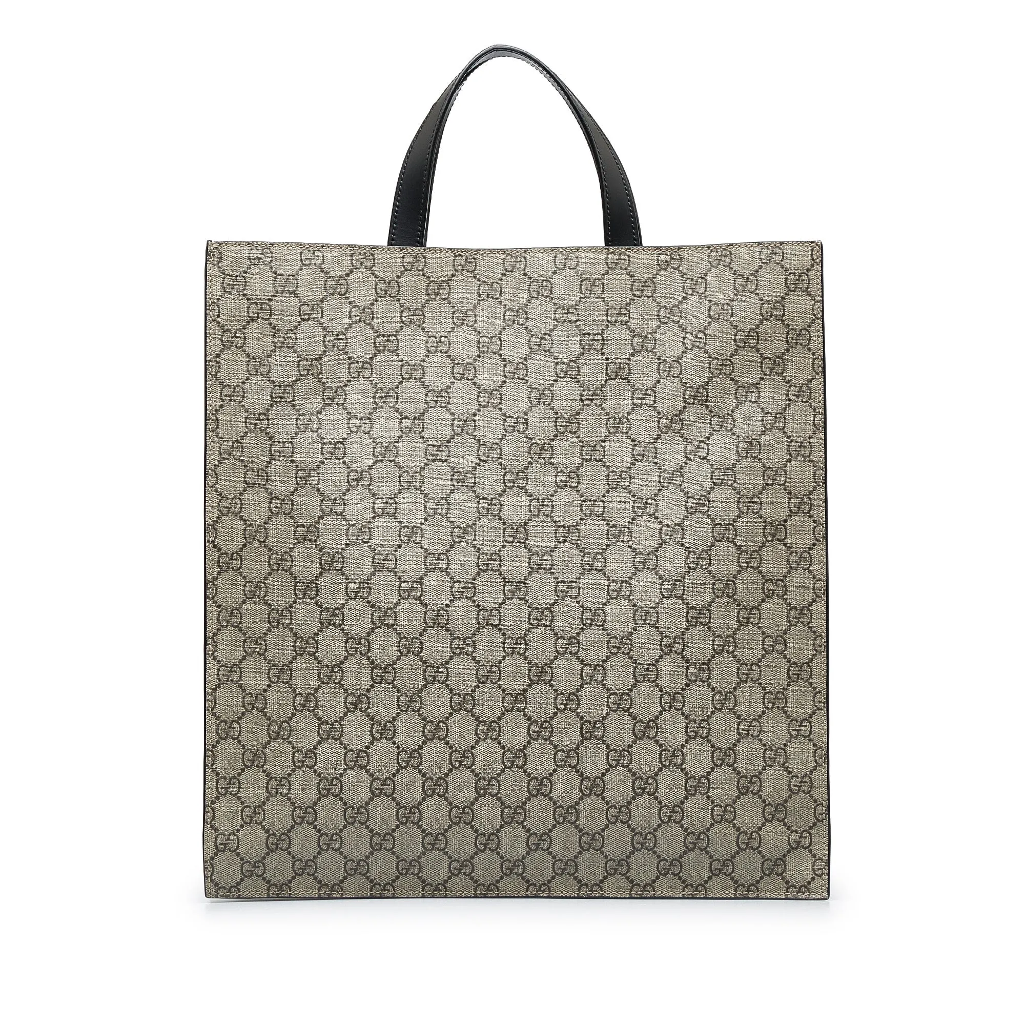 Gray Gucci GG Supreme Convertible Soft Tote Satchel