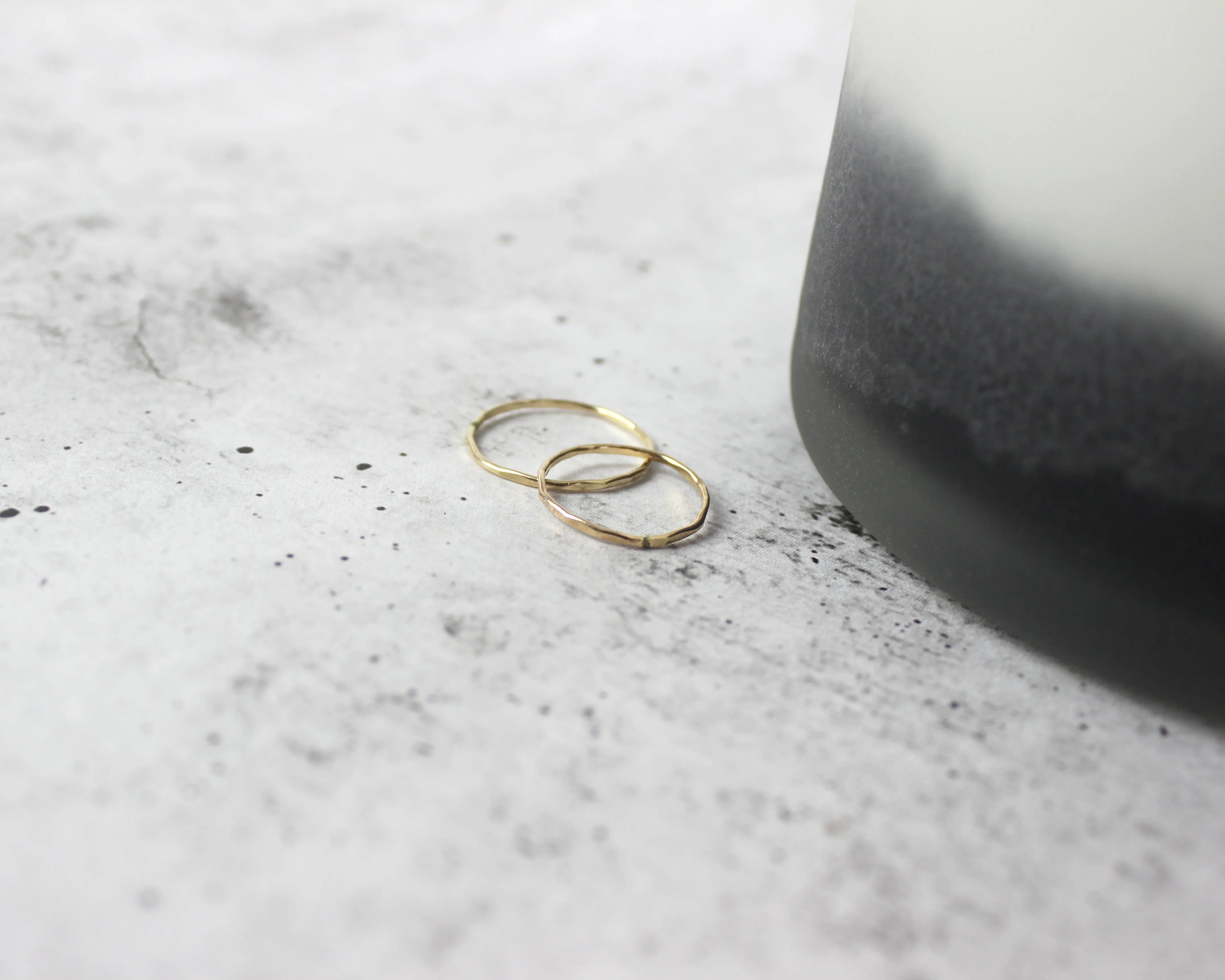 Hammered Time // Hammered Ring, 925 Sterling Silver or Gold Filled, Stackable Rings /// BH-R002