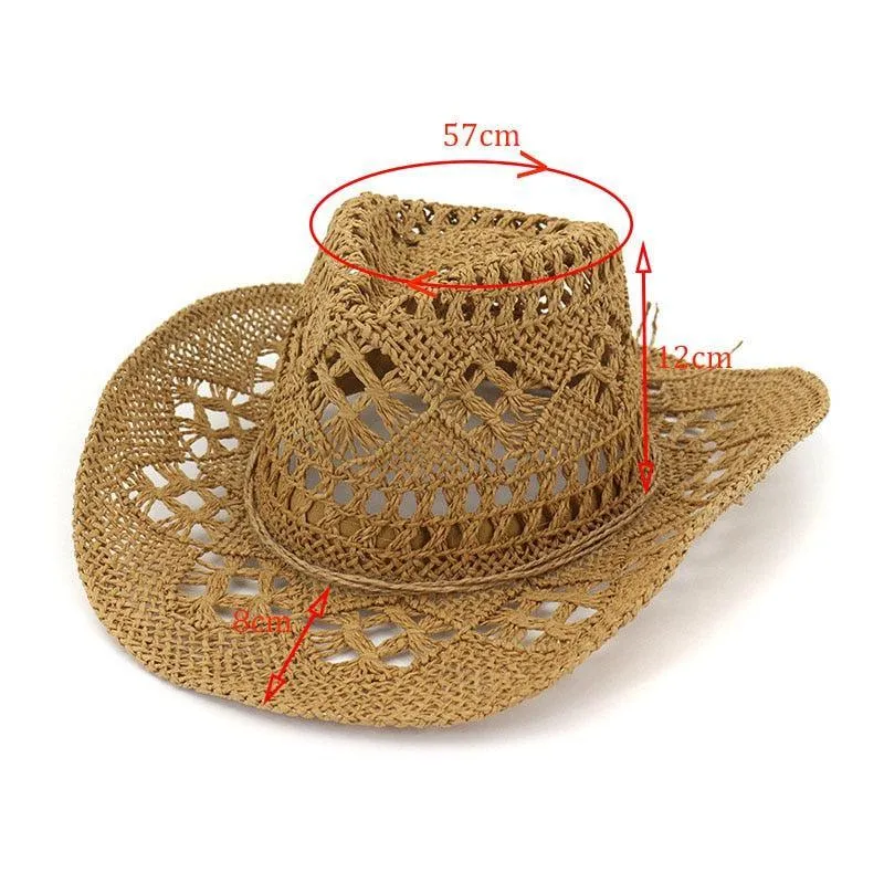 Hollowed Handmade Cowboy Straw Hat