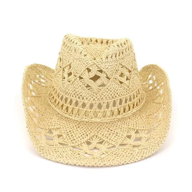 Hollowed Handmade Cowboy Straw Hat