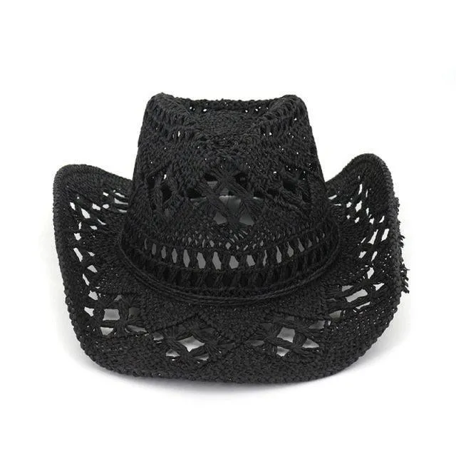 Hollowed Handmade Cowboy Straw Hat