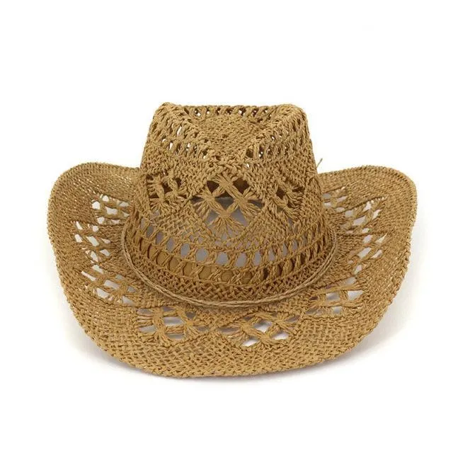 Hollowed Handmade Cowboy Straw Hat