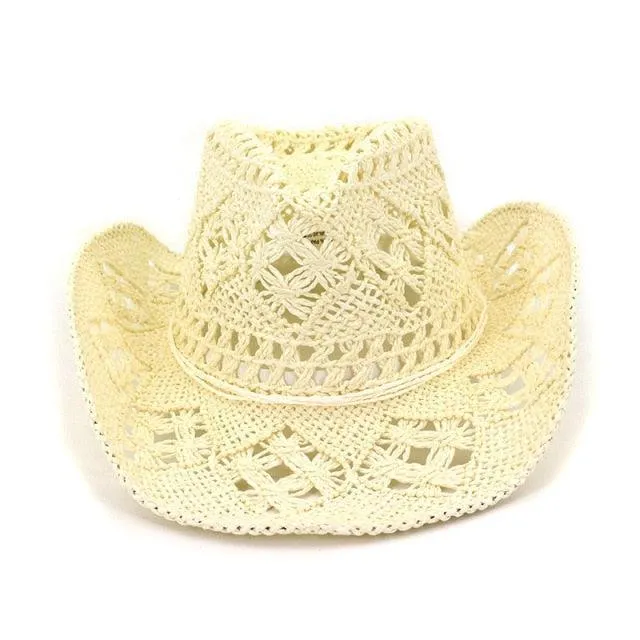 Hollowed Handmade Cowboy Straw Hat