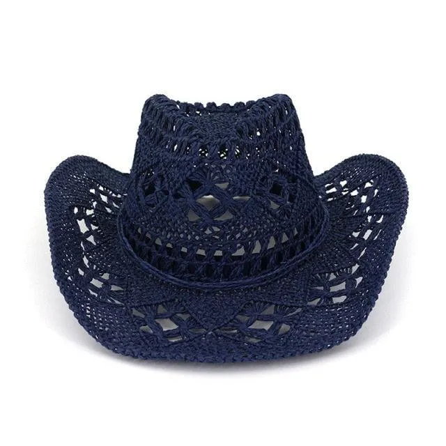 Hollowed Handmade Cowboy Straw Hat