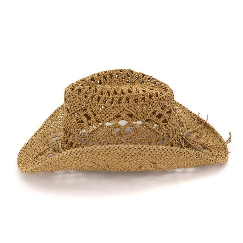 Hollowed Handmade Cowboy Straw Hat